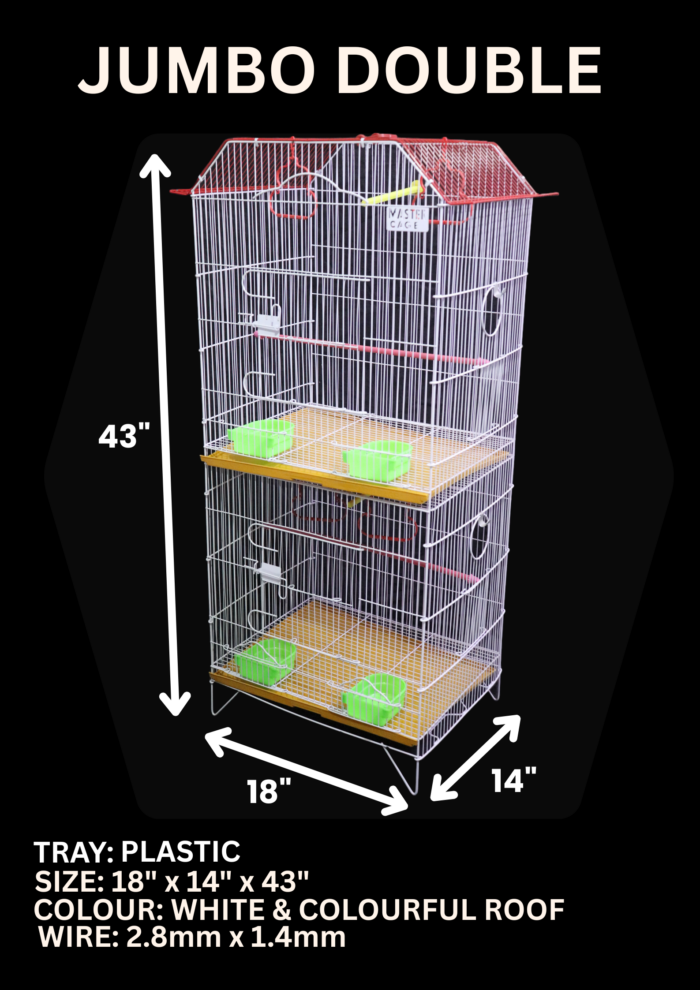 JUMBO DOUBLE  L 18" x W 14" x H 43"